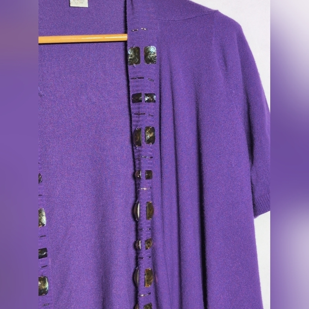 Alberto Makali Purple Cardigan with Embellishments - Picture 2 of 5
